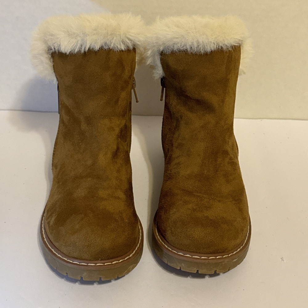 American Eagle Chestnut Brown Faux Suede Leather Pull-on Ankle Boot Size 6 - Picture 5 of 11